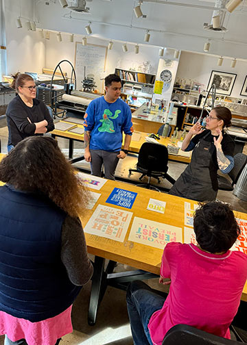 Jessica Teaching a group of people